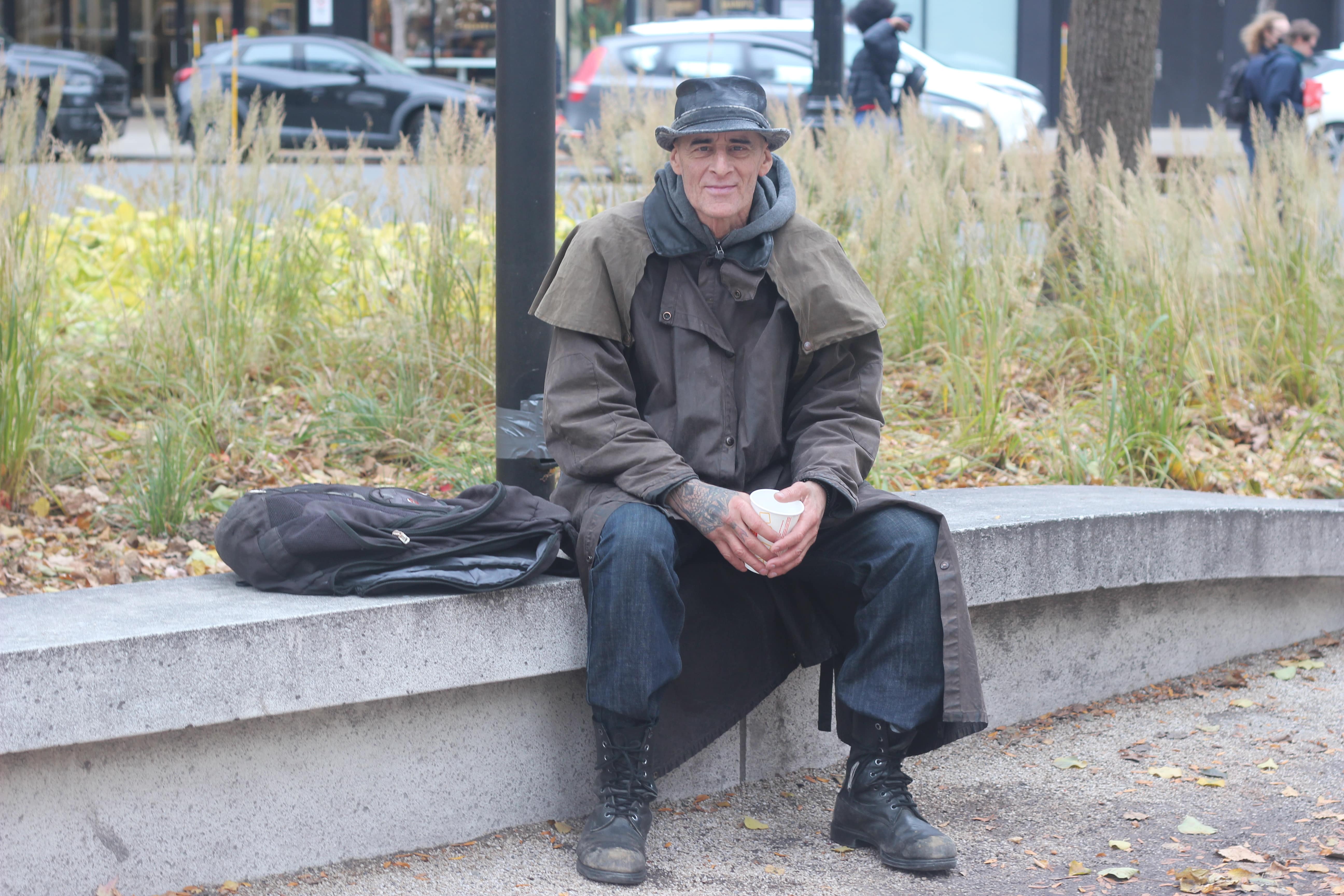 Homeless man portrait